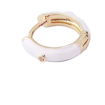 Neon zirkonia huggie