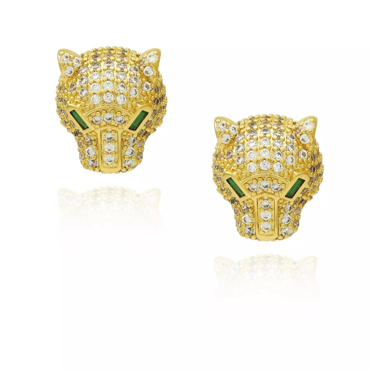Zirkonia luipaard studs