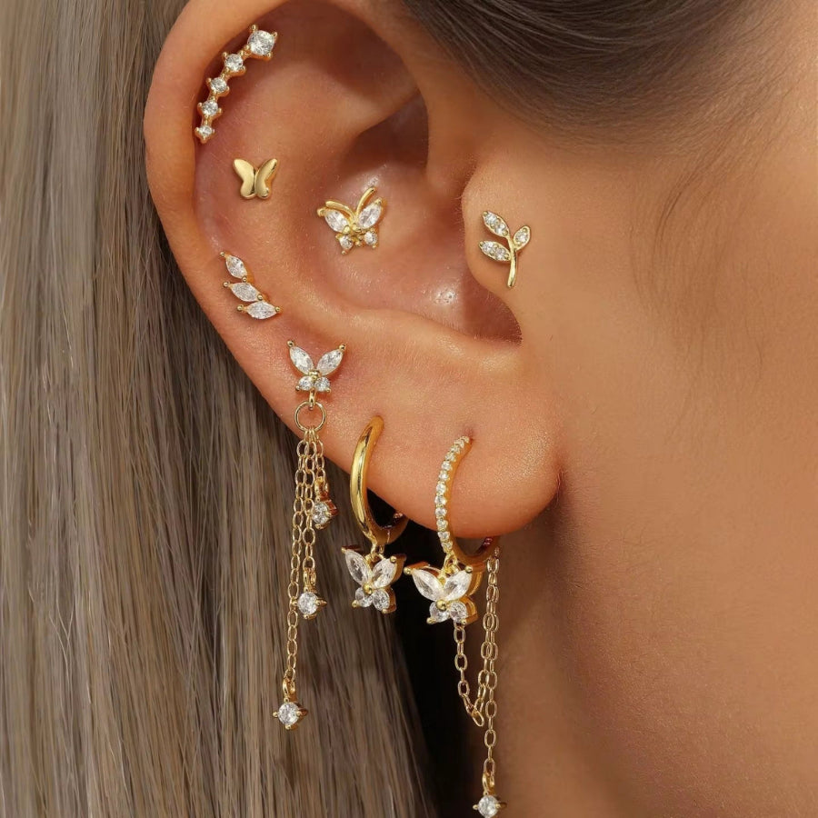 Mix & Match Zircon Butterfly Earrings