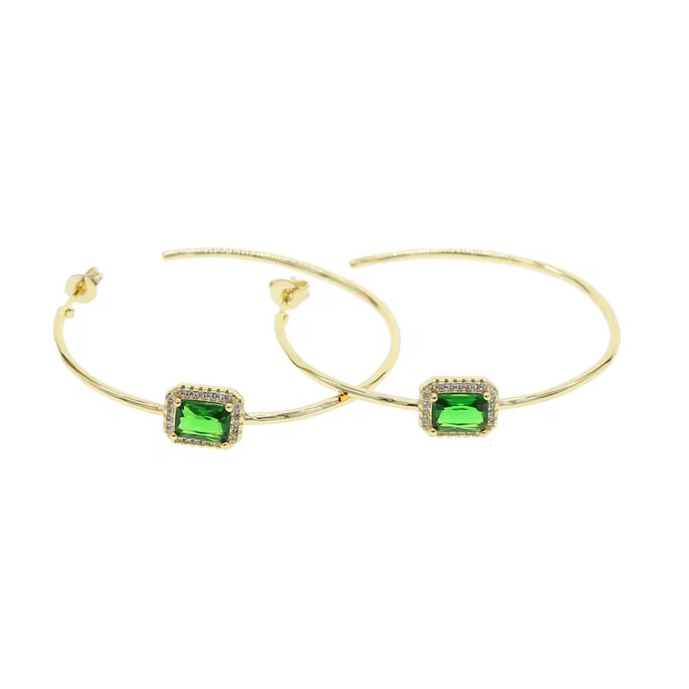Green gold earrings