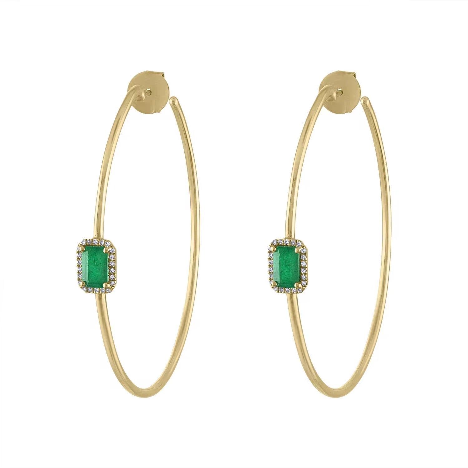 Green gold earrings