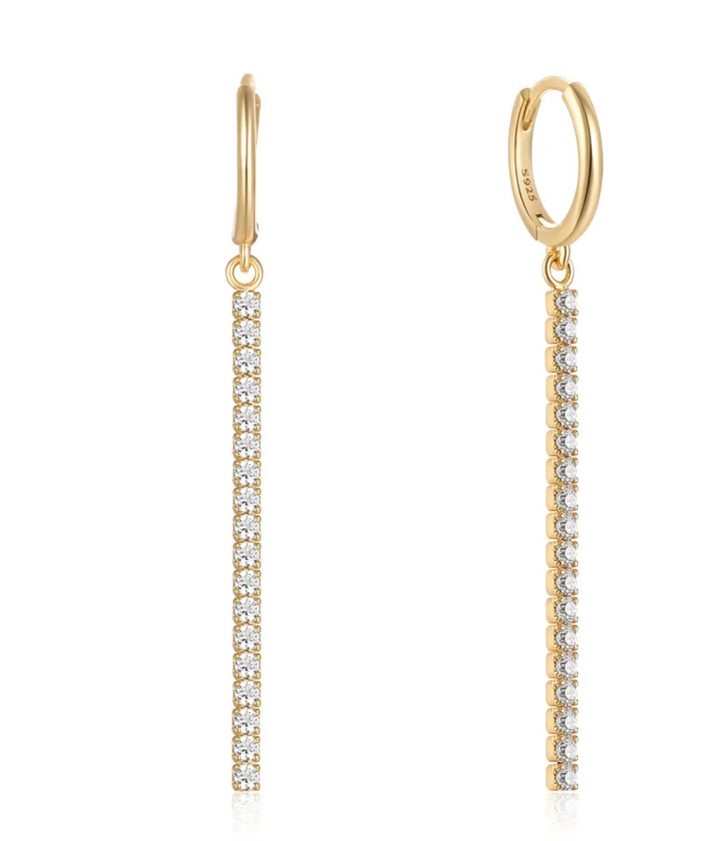 Lina Zirkonia Drop Hoops