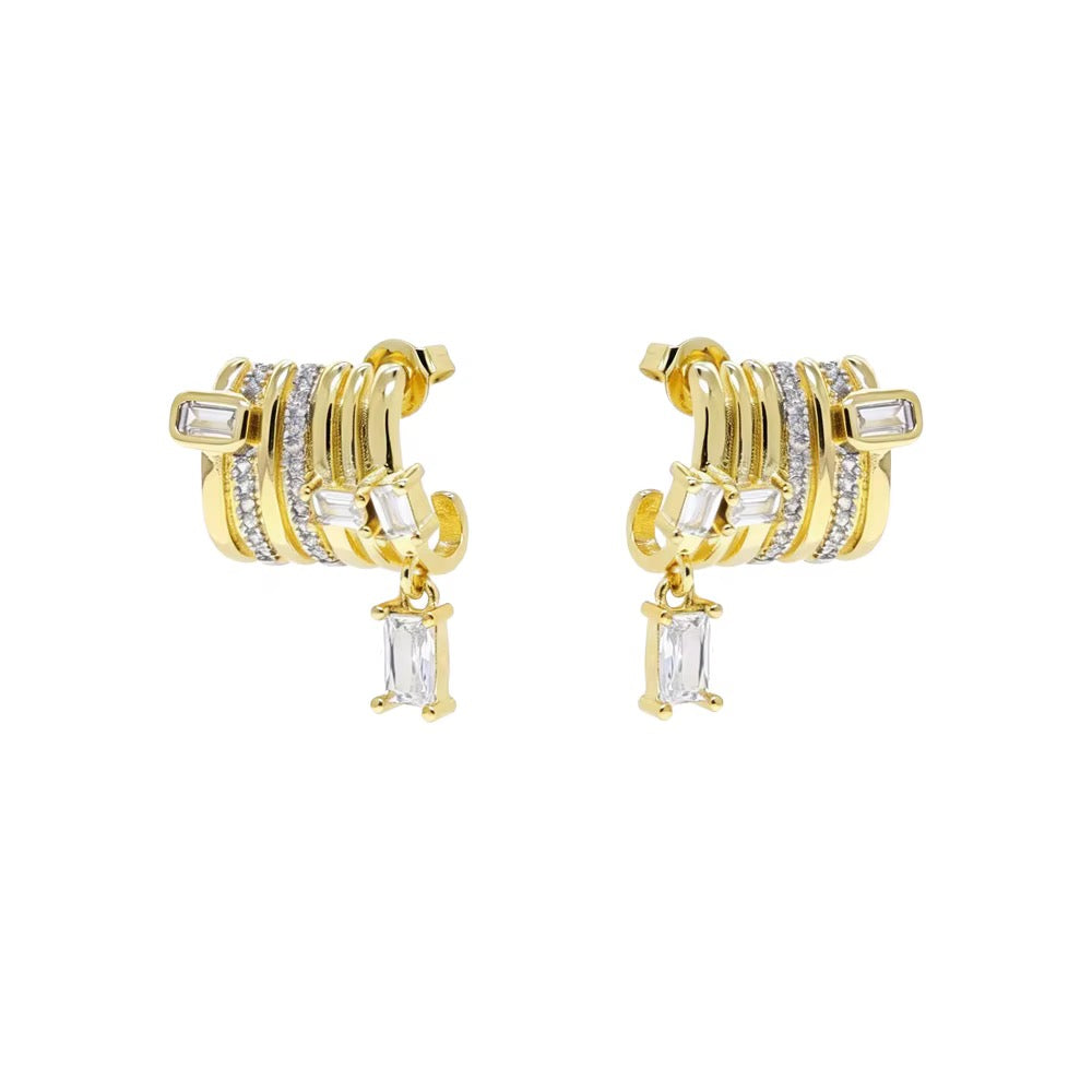Multi Set Bold Layer Earrings & Earcuff