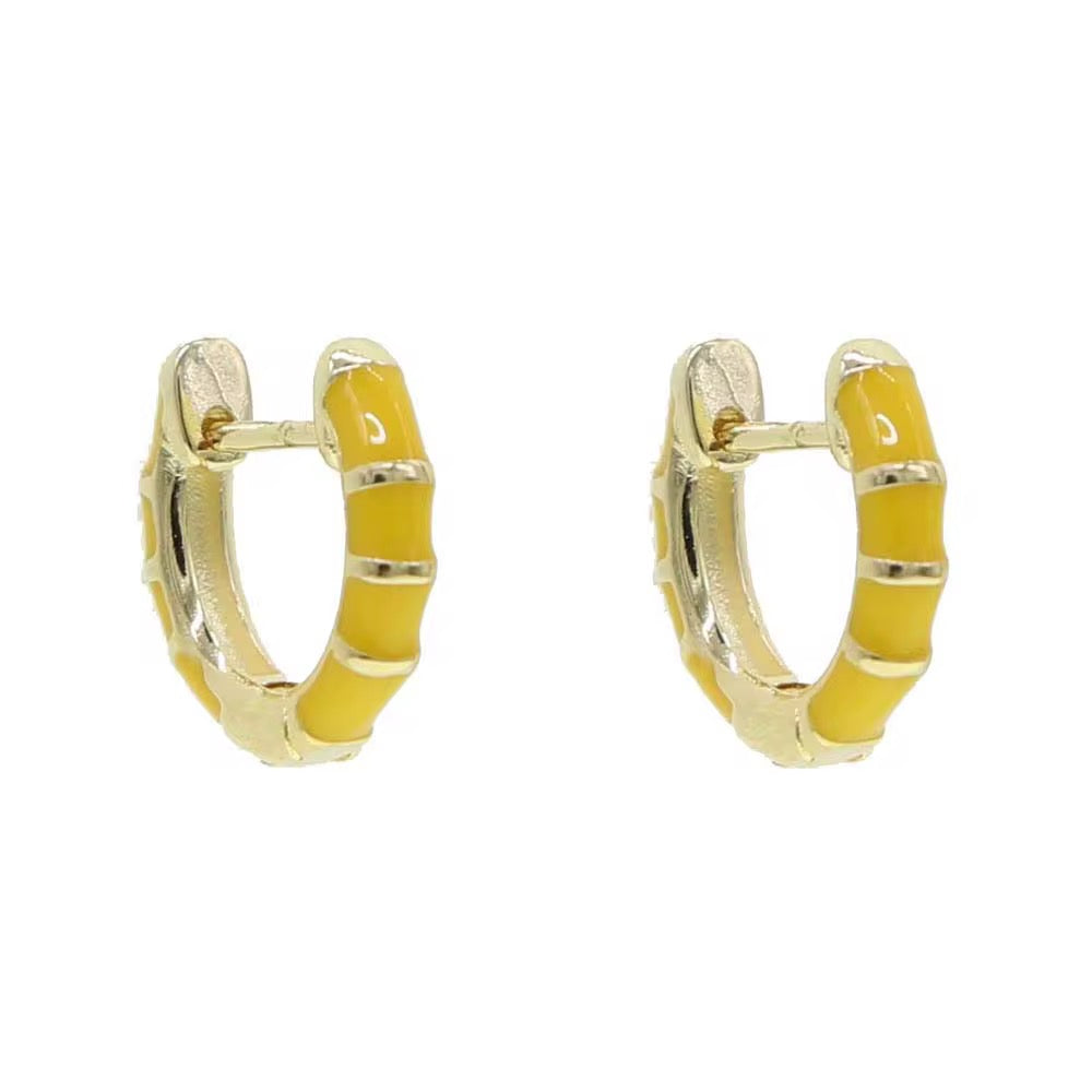 Neon hoop oorbellen