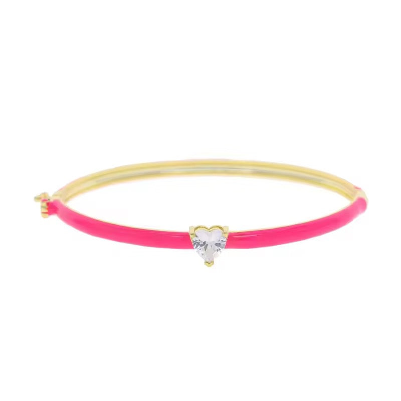 Neon zirkonia hart armband