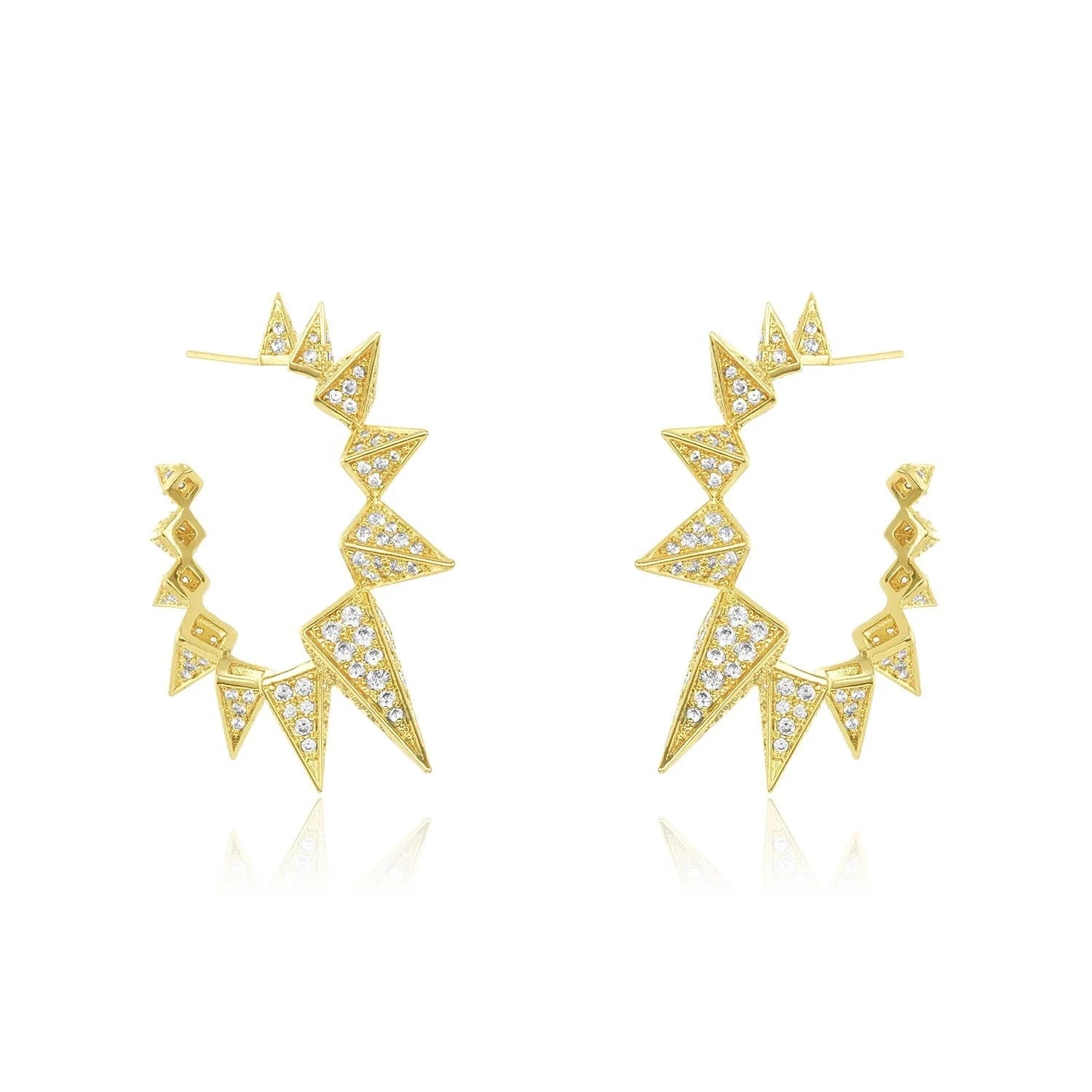 Spikes all around earrings