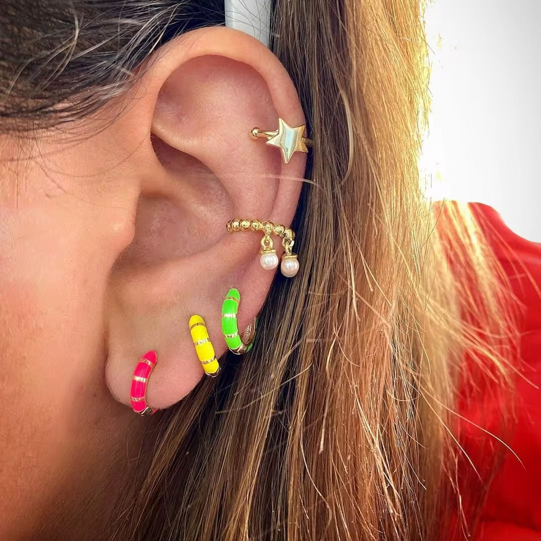 Neon Hoop Earrings