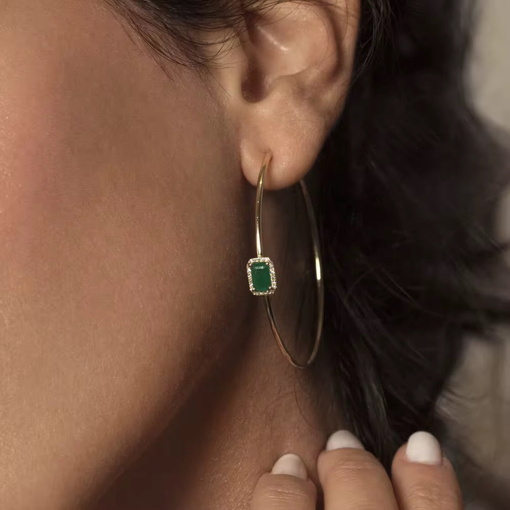 Green gold earrings