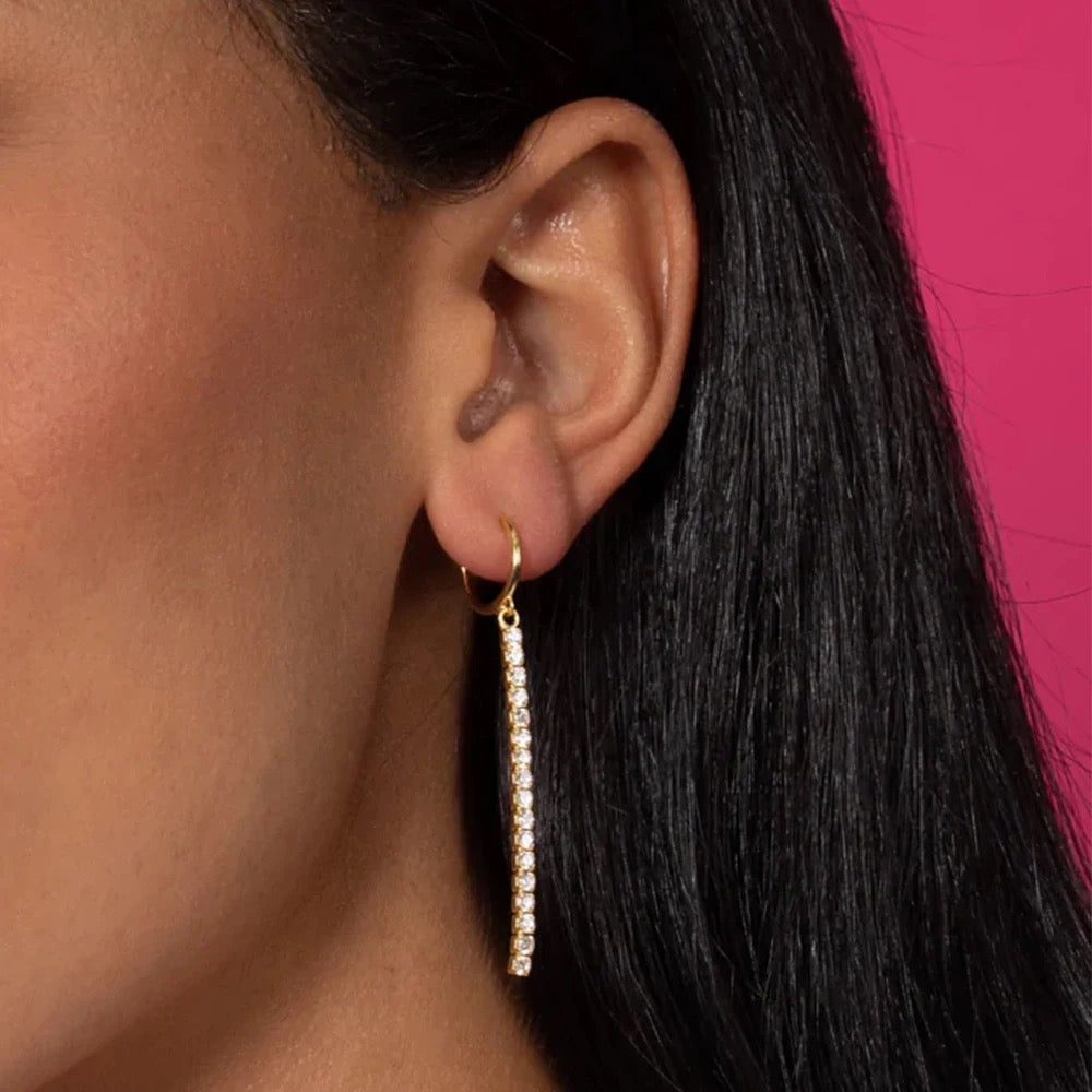 Lina Zirkonia Drop Hoops