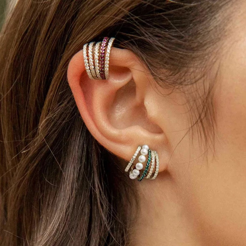 Multi Parel & Zirkonia Earcuffs