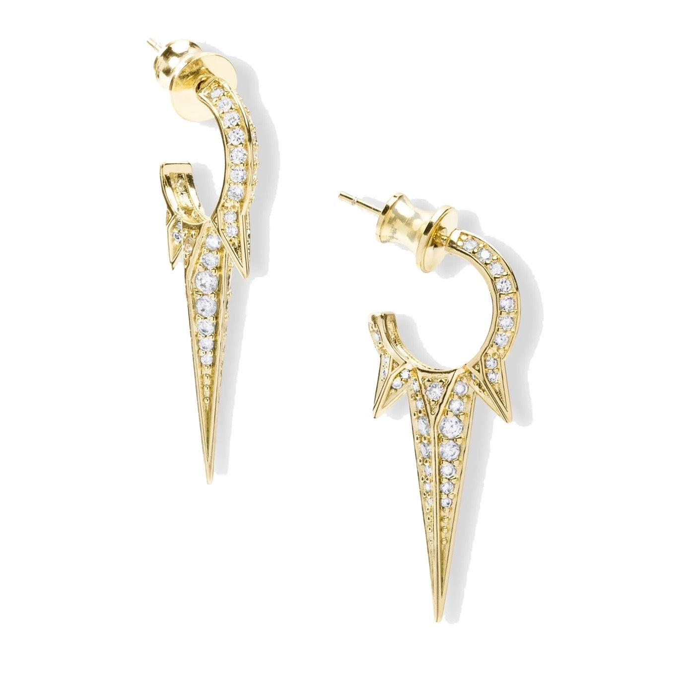 Long spike it up earrings