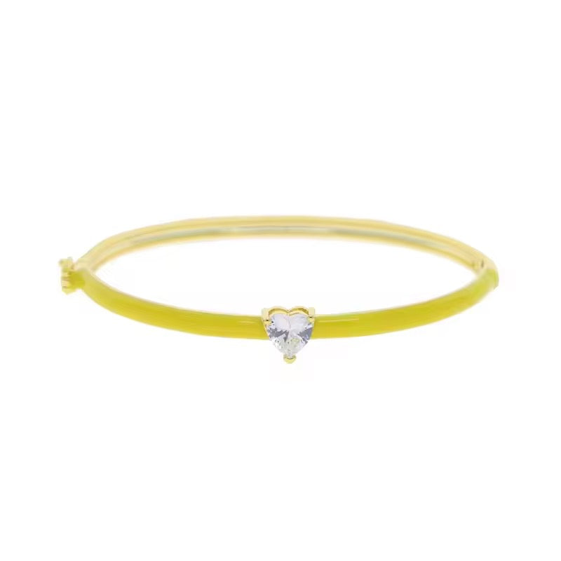 Neon zirkonia hart armband