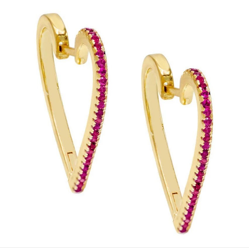 Love Zirconia Earrings