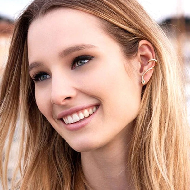 Earcuff & Snake oorbel