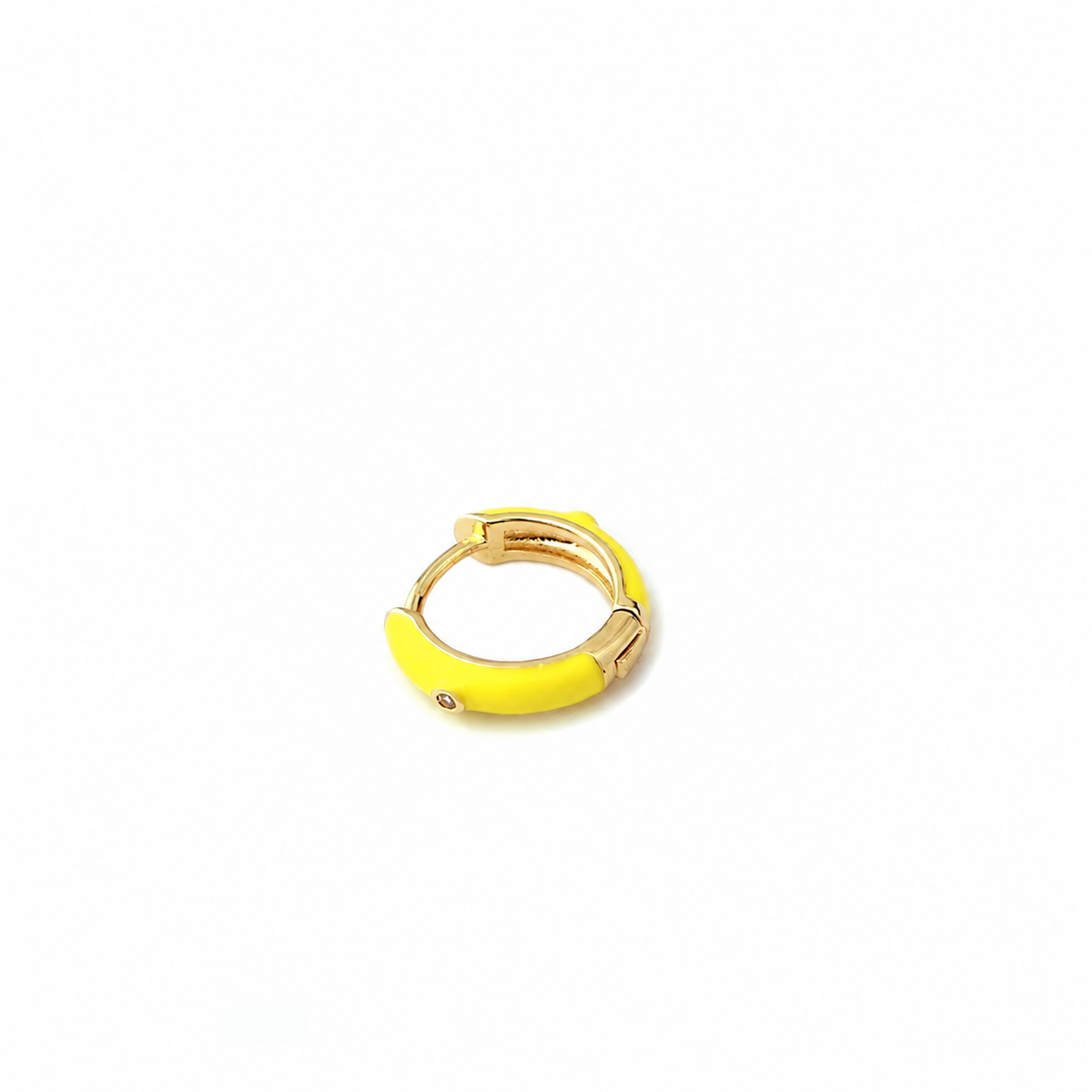 Neon zirkonia huggie