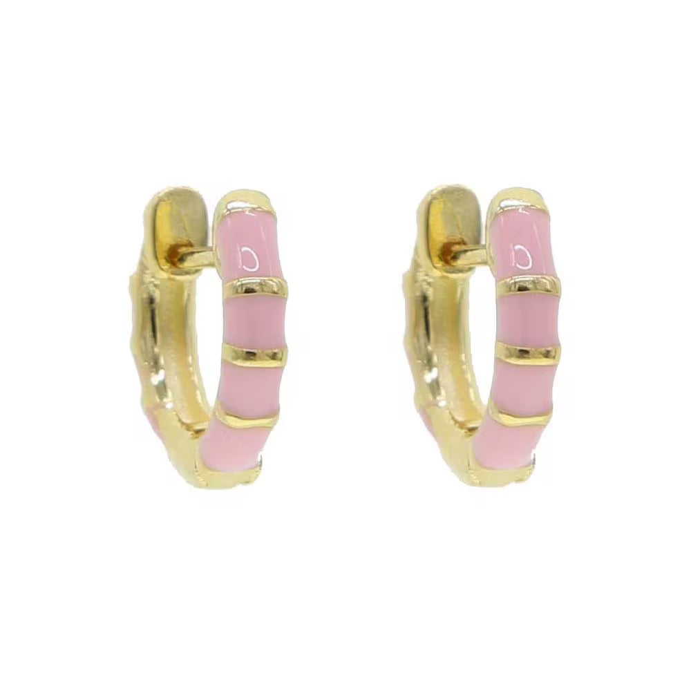 Neon hoop oorbellen