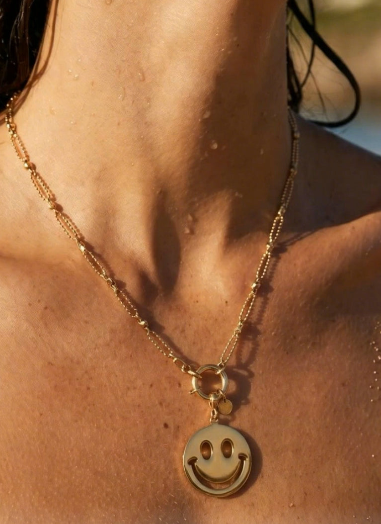 Smiley click ketting