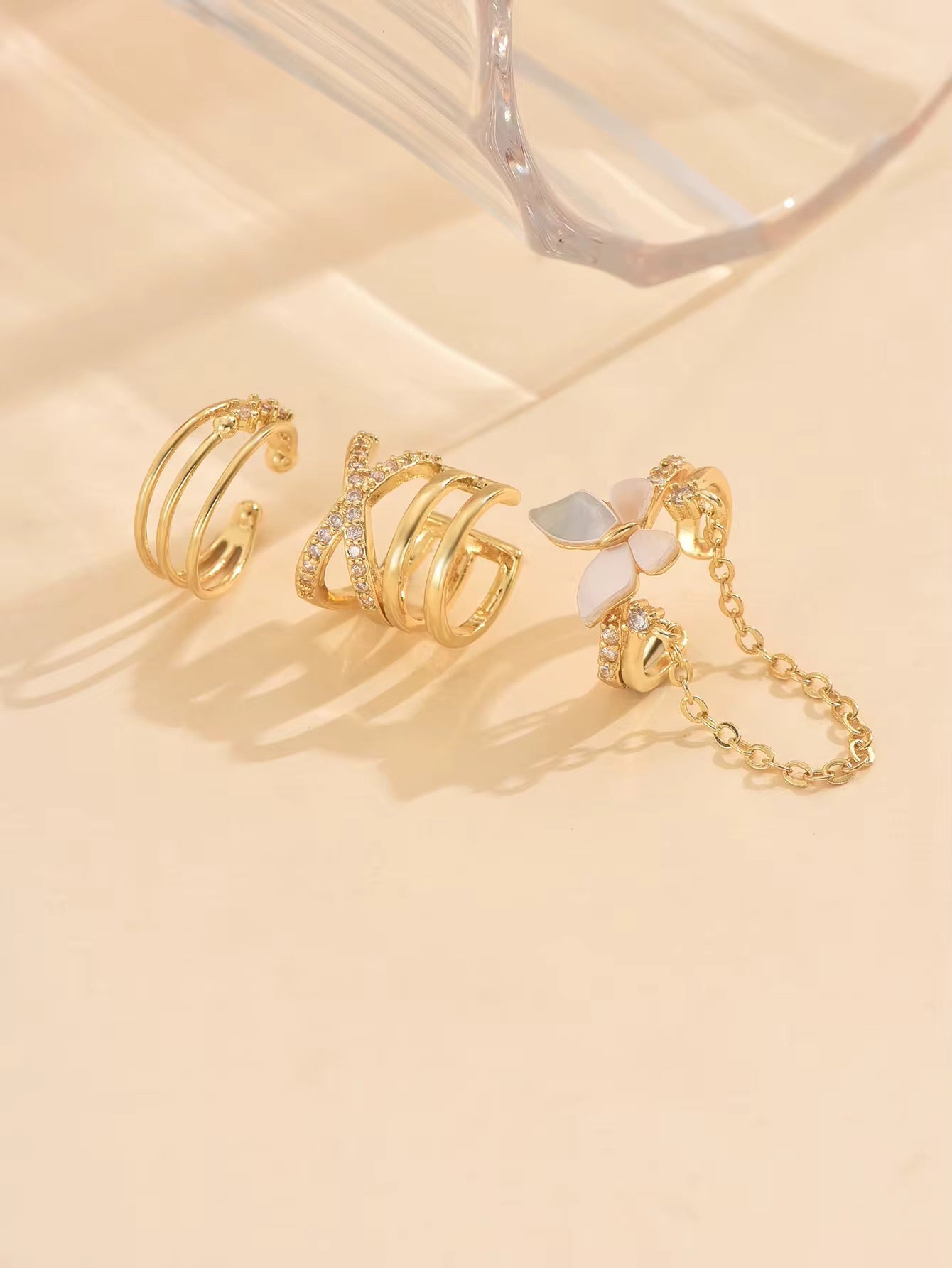 Vlinder mix and match oormanchet set