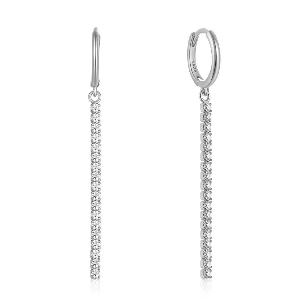 Lina Zirkonia Drop Hoops
