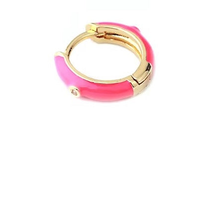 Neon zirkonia huggie
