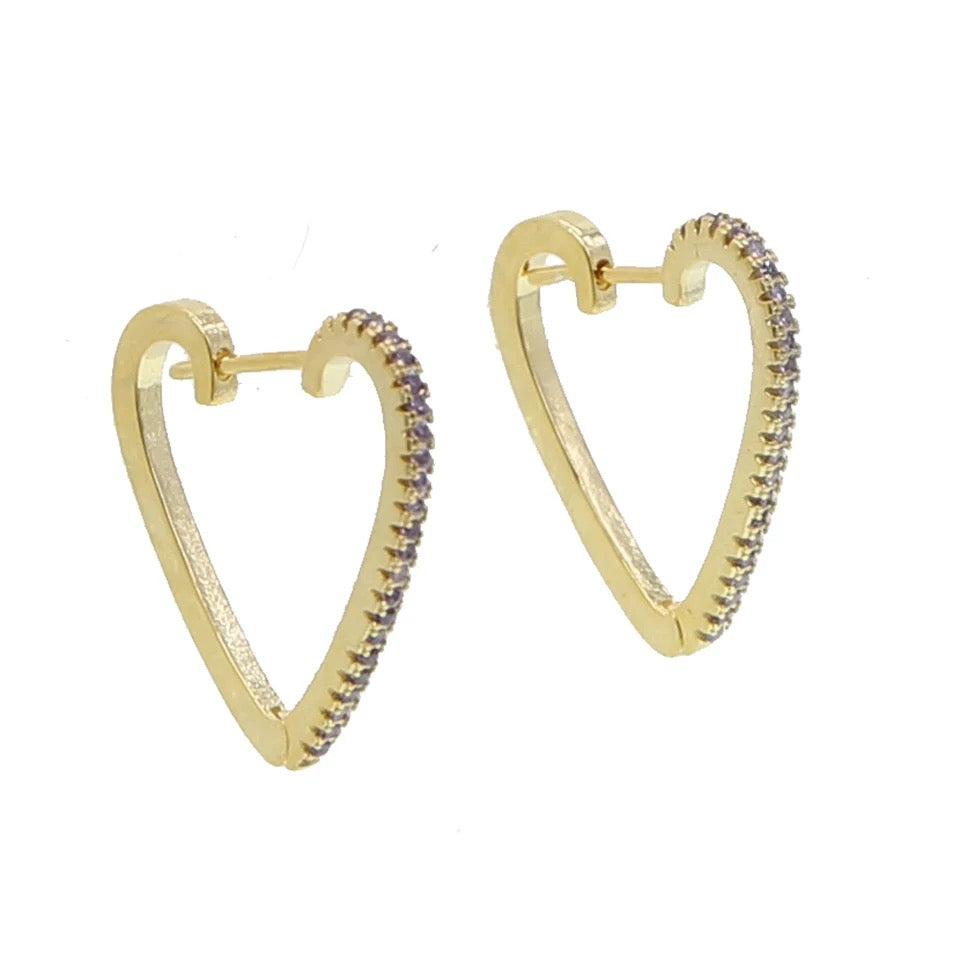 Love Zirconia Earrings
