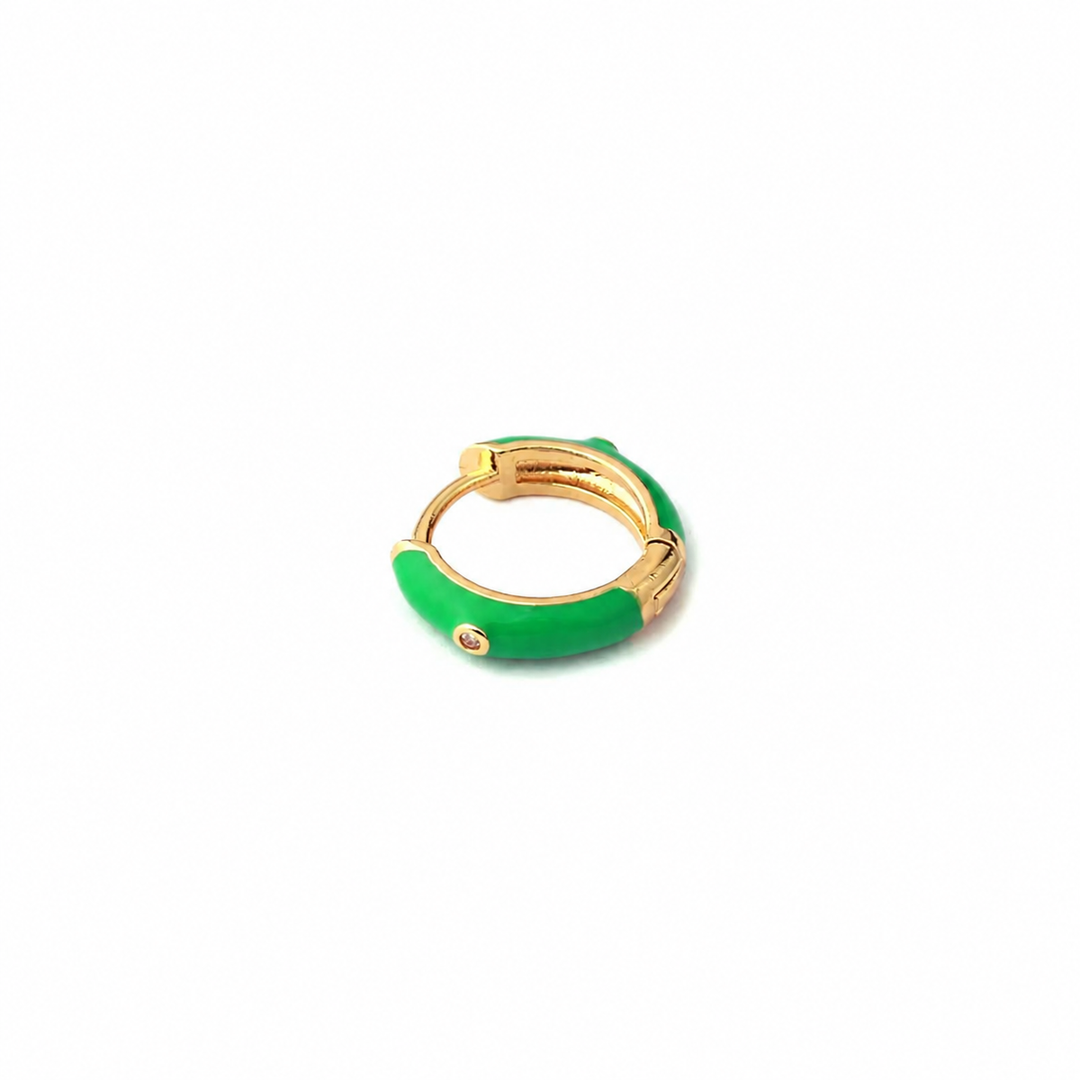 Neon zirkonia huggie