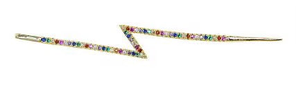 Zirkonia earcuf&pin-earring