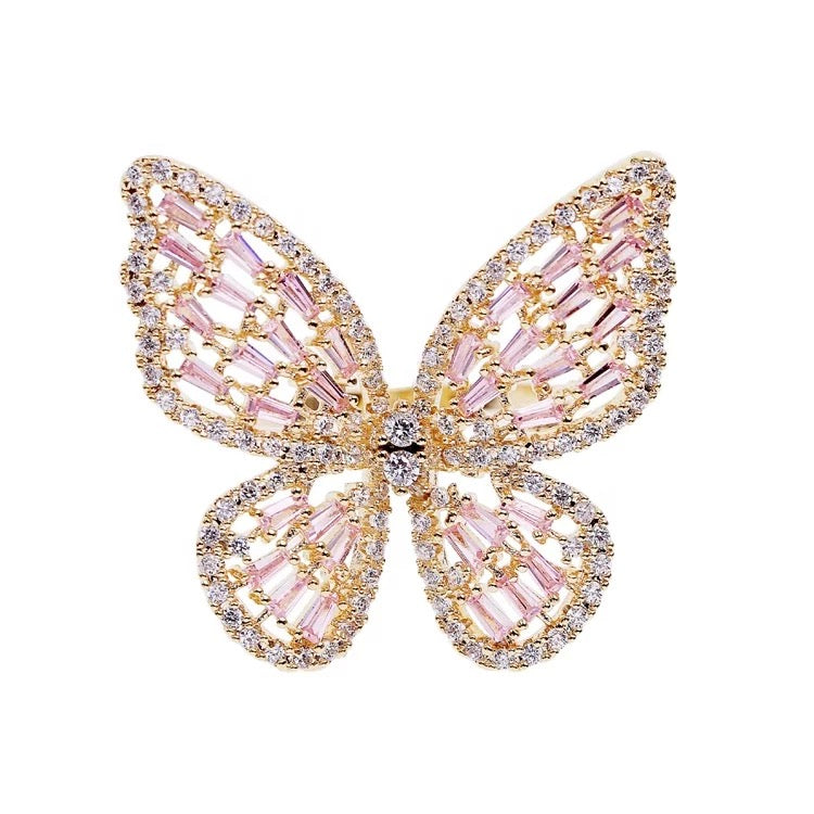 Vlinder zirkonia ring
