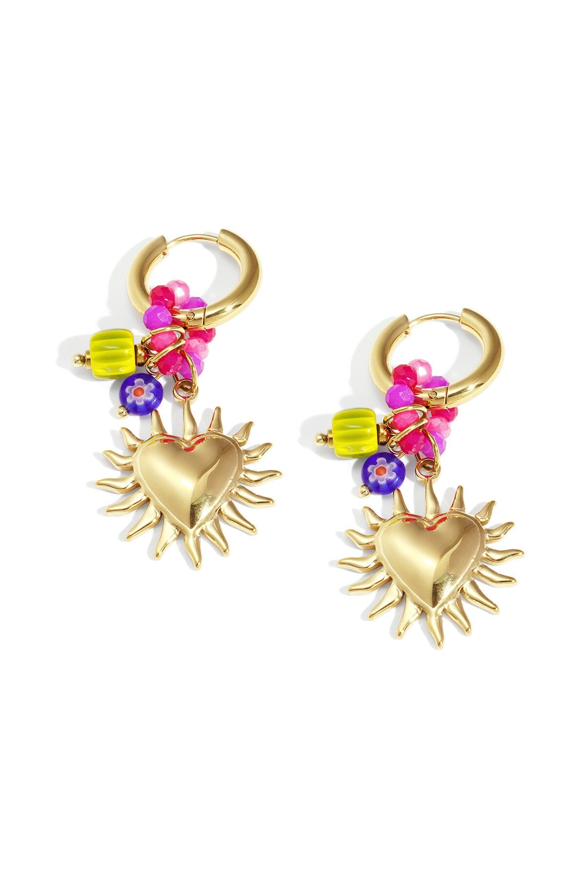 Glowing hearts earrings