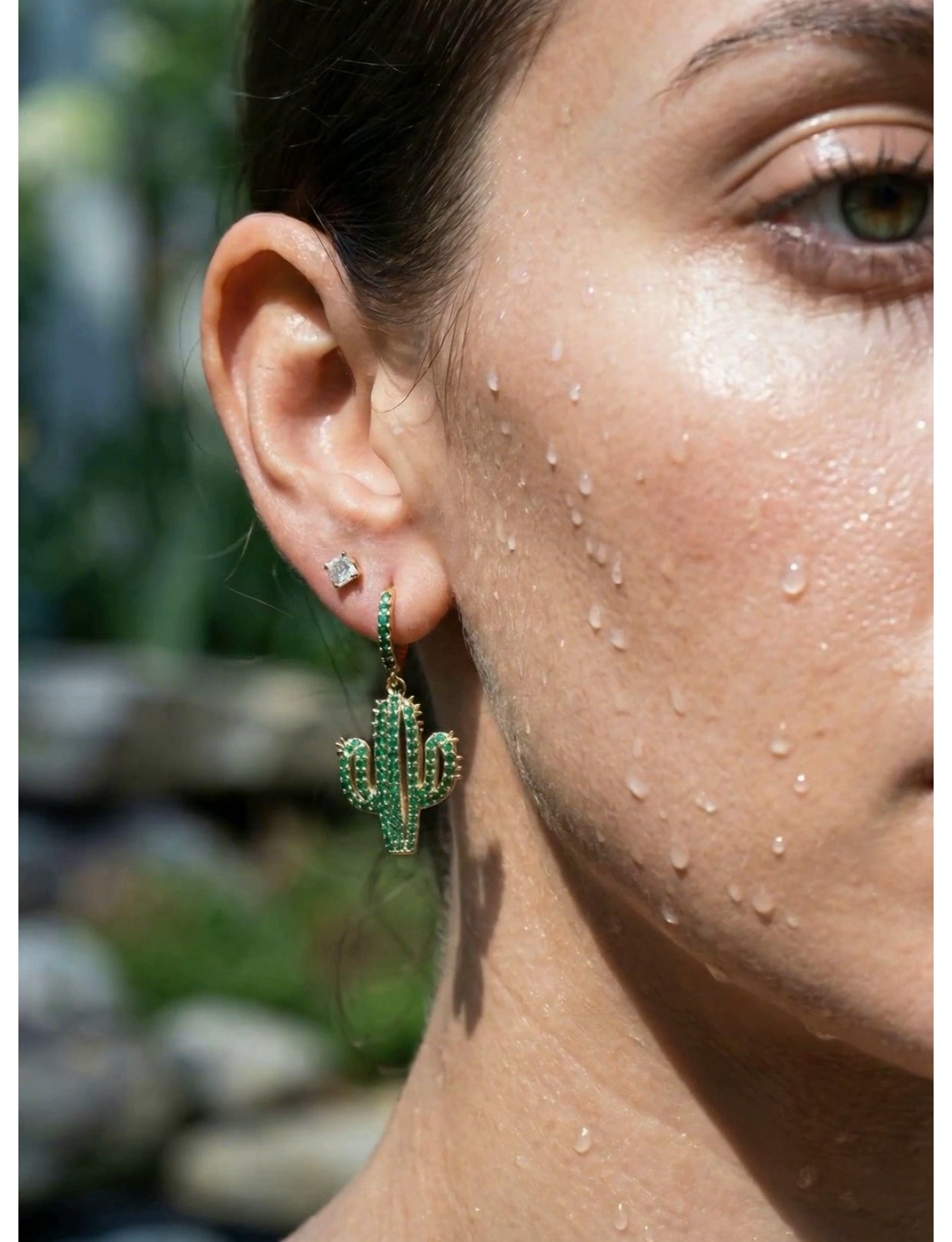 Mix&Match zirkonia cactus oorbellen