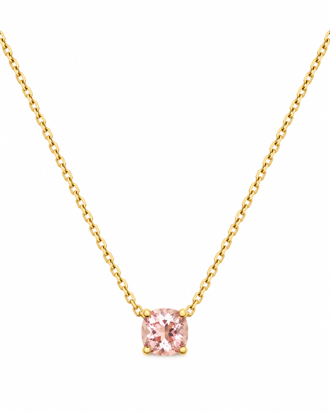 Geboortesteen ketting Oktober | Roze Toermalijn